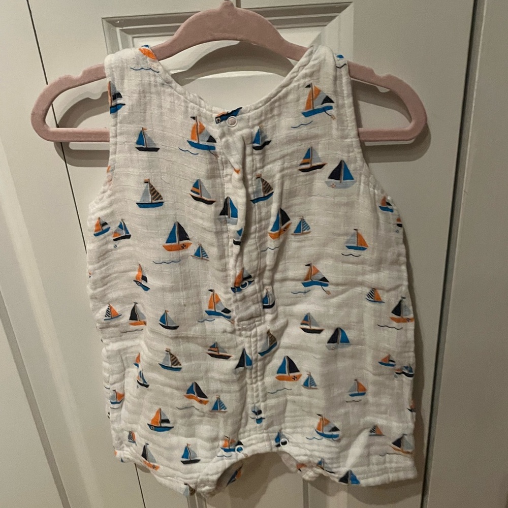 Angel Dear White Sailboat One Piece